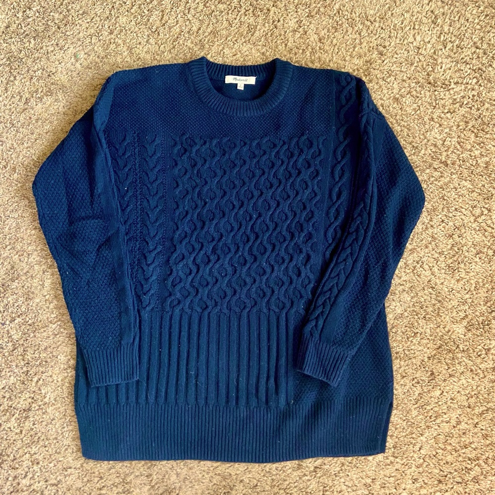 Madewell Cableknit Patchwork Tunic Sweater - image 5